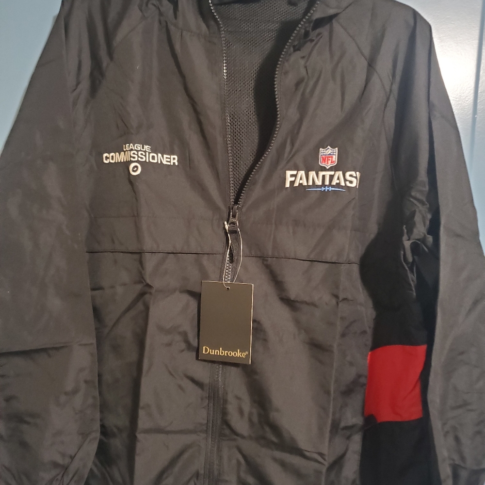 NFL womens fantasy league windbreaker w/hood